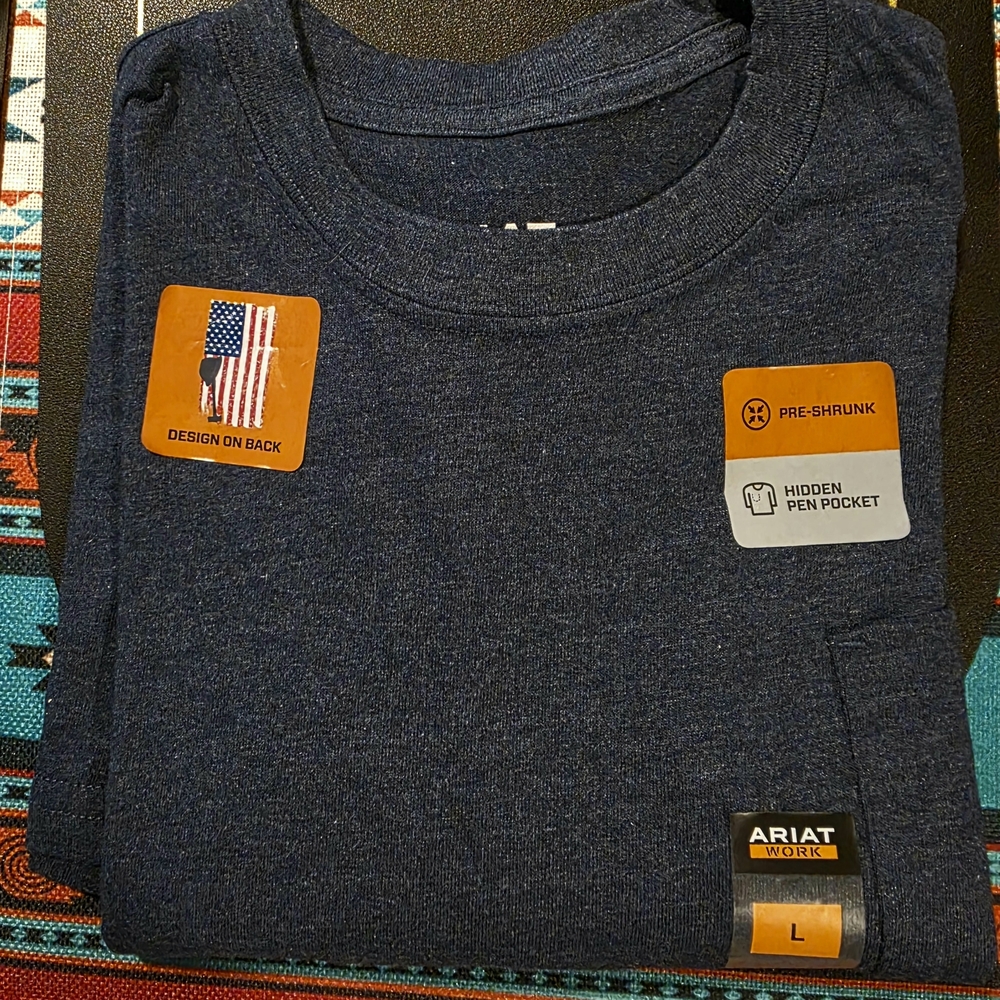 Ariat Men's Navy Long Sleeve Tee